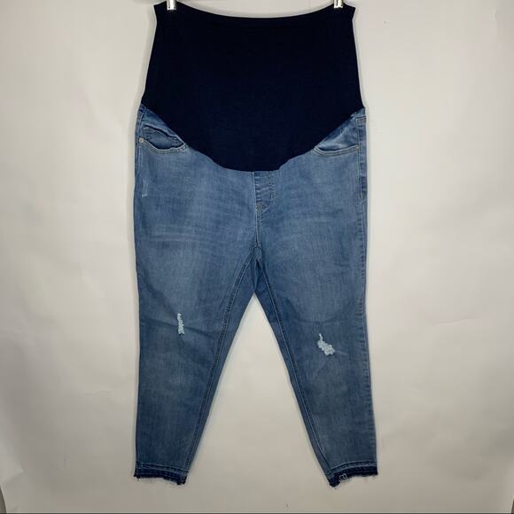 Time Tru Over Belly Maternity Jeans Large 12-14 - Picture 5 of 6